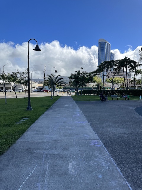 コロワルパーク内の歩道